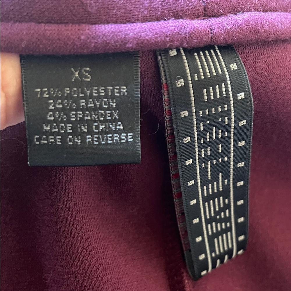Plum zip front knit jacket - Picture 6 of 7